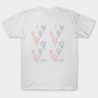 Flower pattern with tropical king proteas T-Shirt